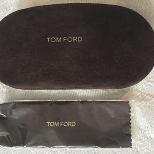 NEW Tom Ford sunglasses glasses case brown velvet